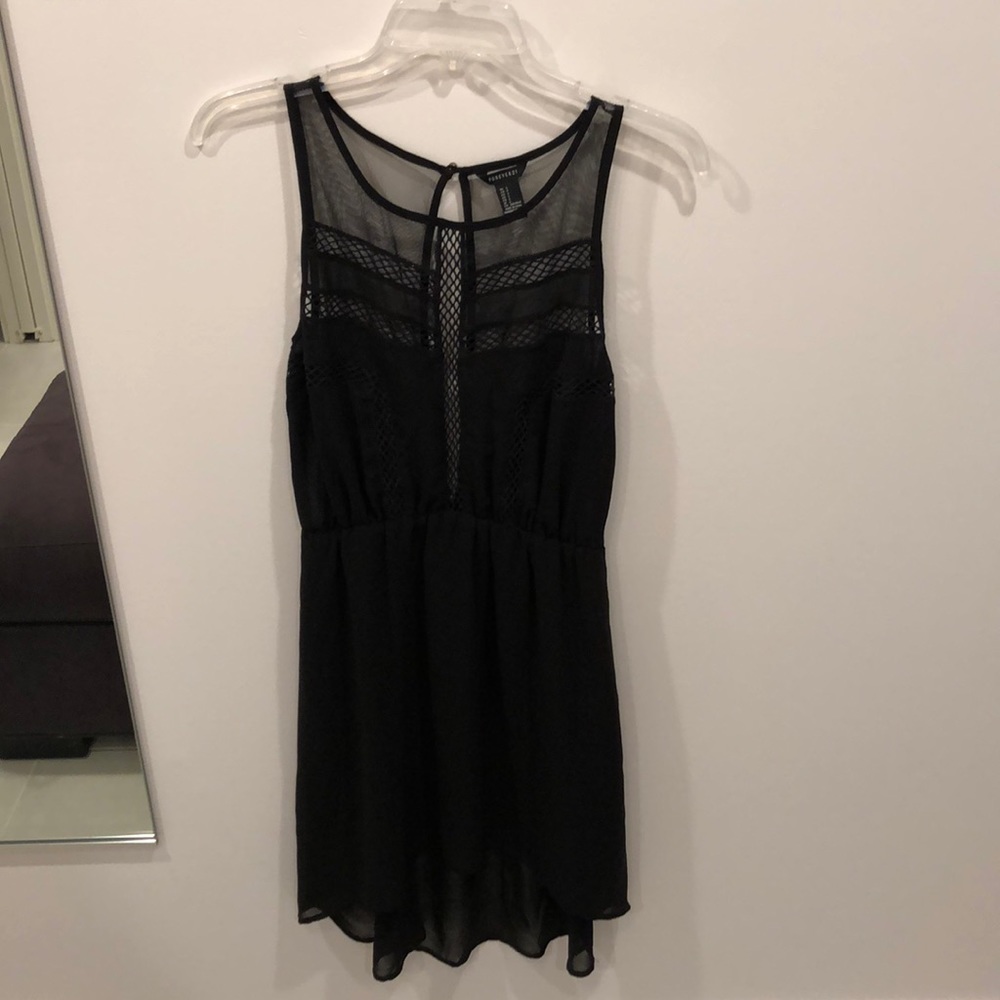 Forever 21 high/low sheer black dress